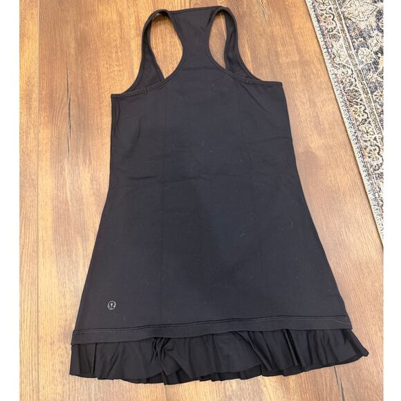 Lululemon Cool Racerback Ruffled Hem Tank in Black size 4 - Picture 4 of 5